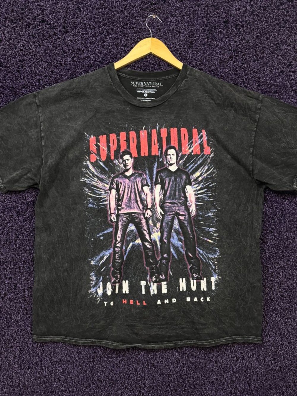 Supernatural Join The Hunt to Hell & Back TV Promo T-Shirt L